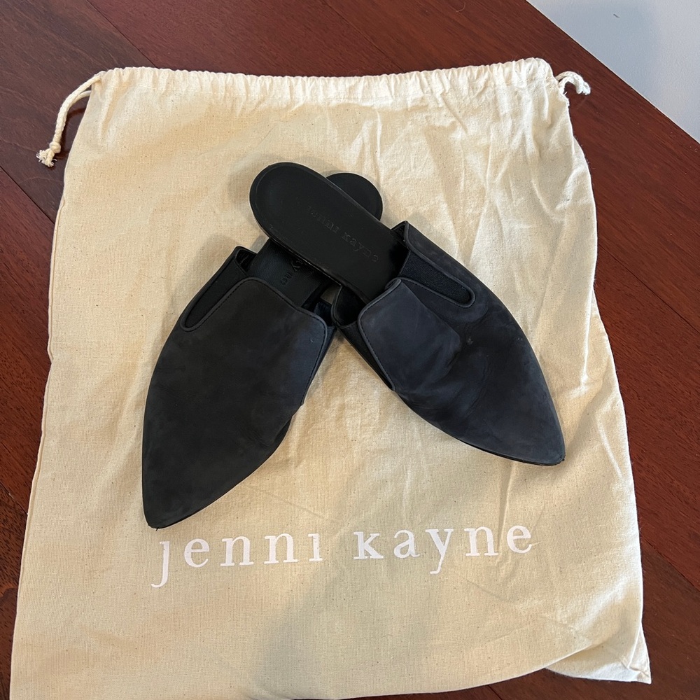 Jenni Kayne Black Leather Mules
